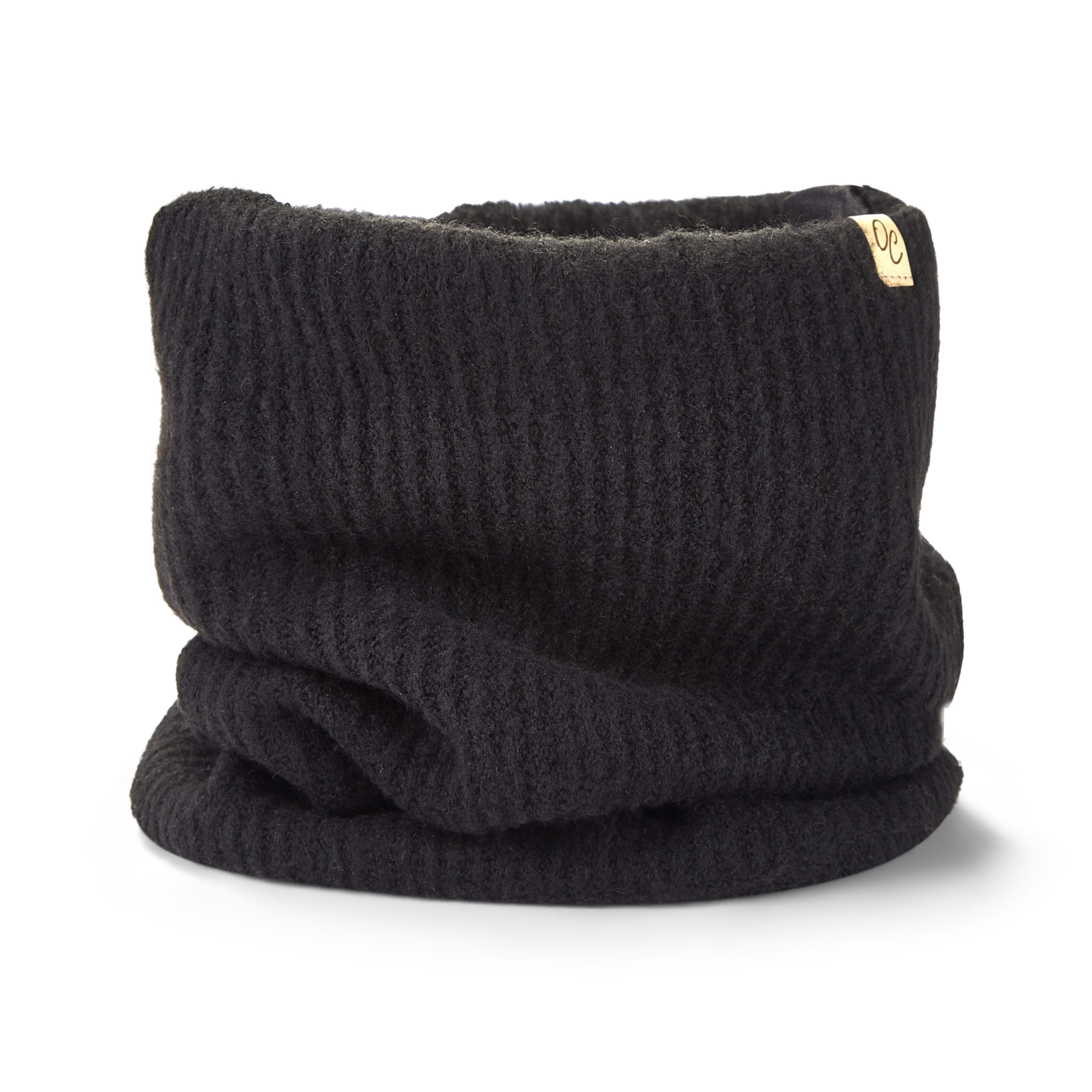 Only Curls Satin Lined Beanie and Snood Set - Sophia in Black - Only Curls