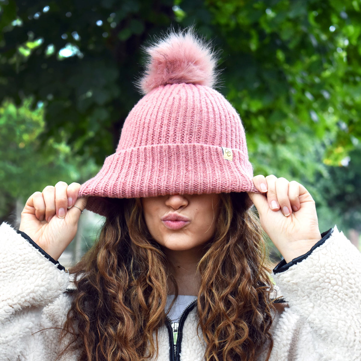 The Winter Beanie That Keeps Curls Smooth and Defined