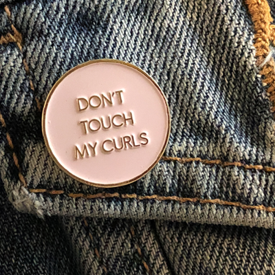 Curly Girl Pin Badges by Only Curls