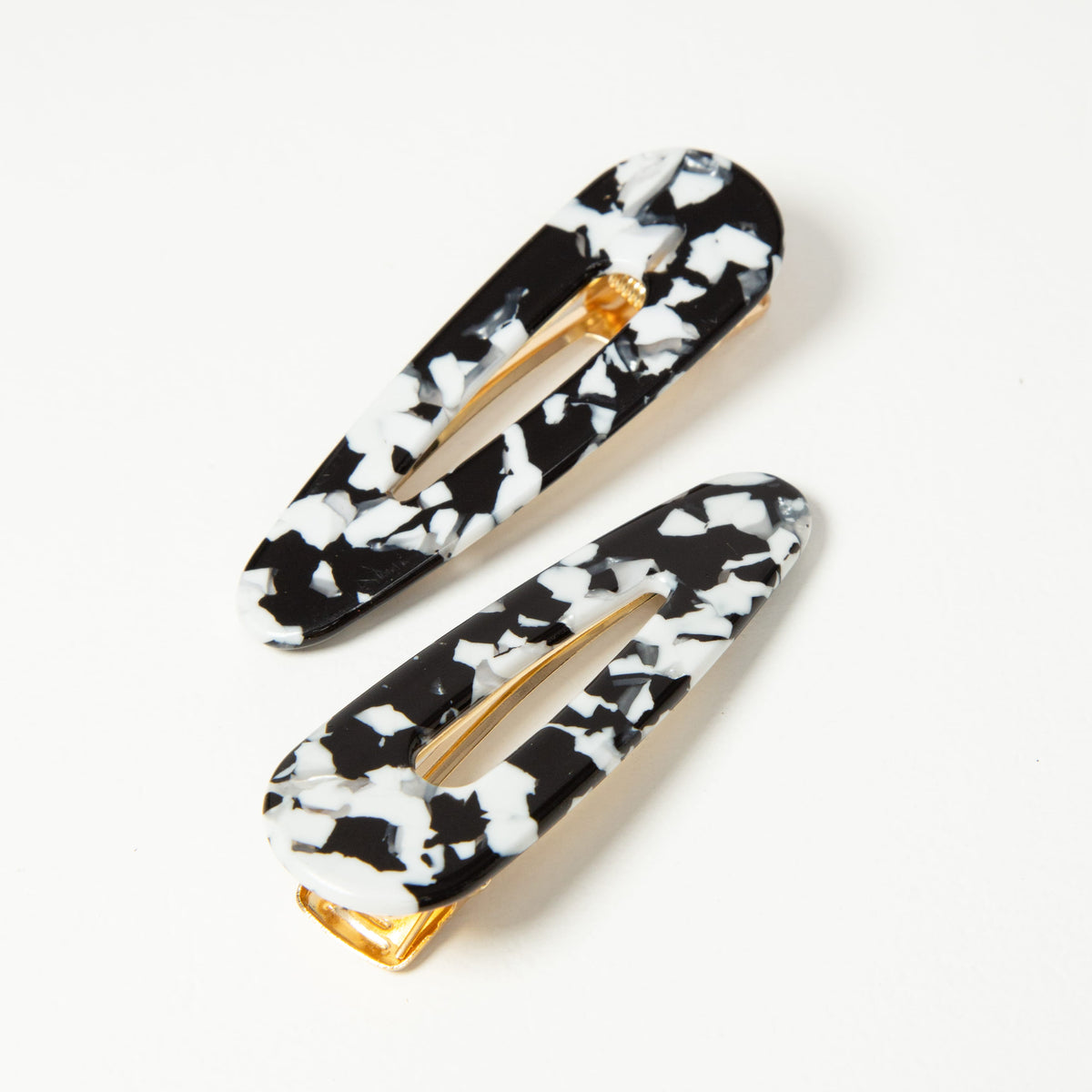 Only Curls Black Marble Crocodile Hair Clips - Only Curls