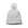 Only Curls Satin Lined Knitted Beanie Hat - Grey with Pom Pom