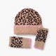 Only Curls Leopard Satin-Lined Beanie & Glove Set