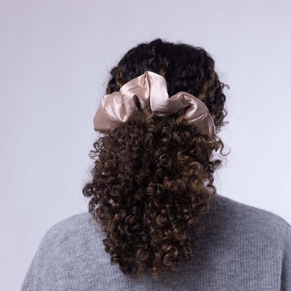 Only Curls Satin Pillow Scrunchies - Black and Bronze Twin Pack