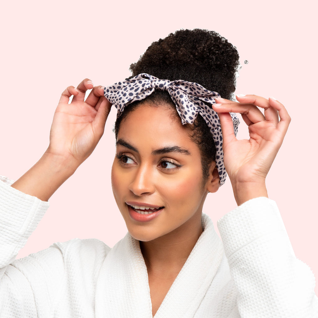 Only Curls Pineapple Protector (Tie Front) - Bronze Animal - Only Curls