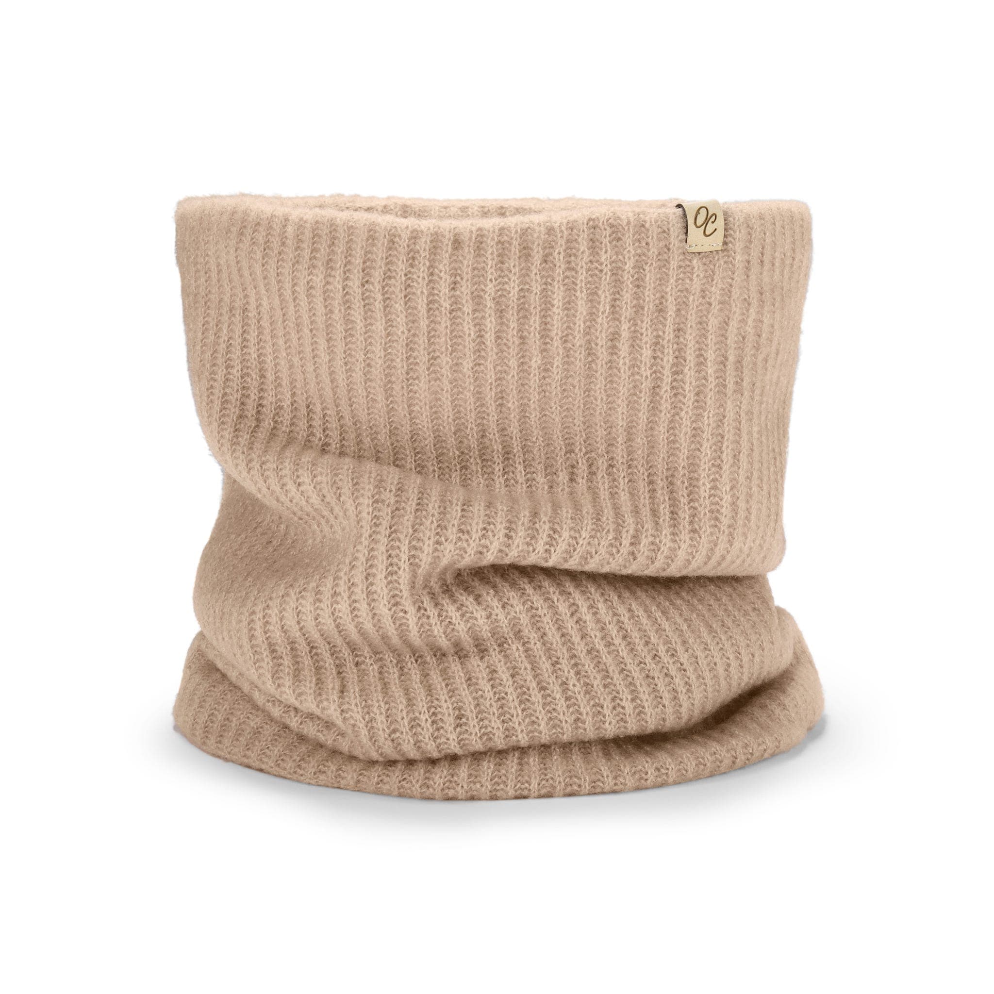 Only Curls Satin Lined Pom Beanie and Snood Set - Sadie in Sand - Only Curls