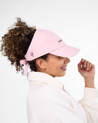 Satin Lined Baseball Hat (open back bow) - Dusty Pink Naturally Curly