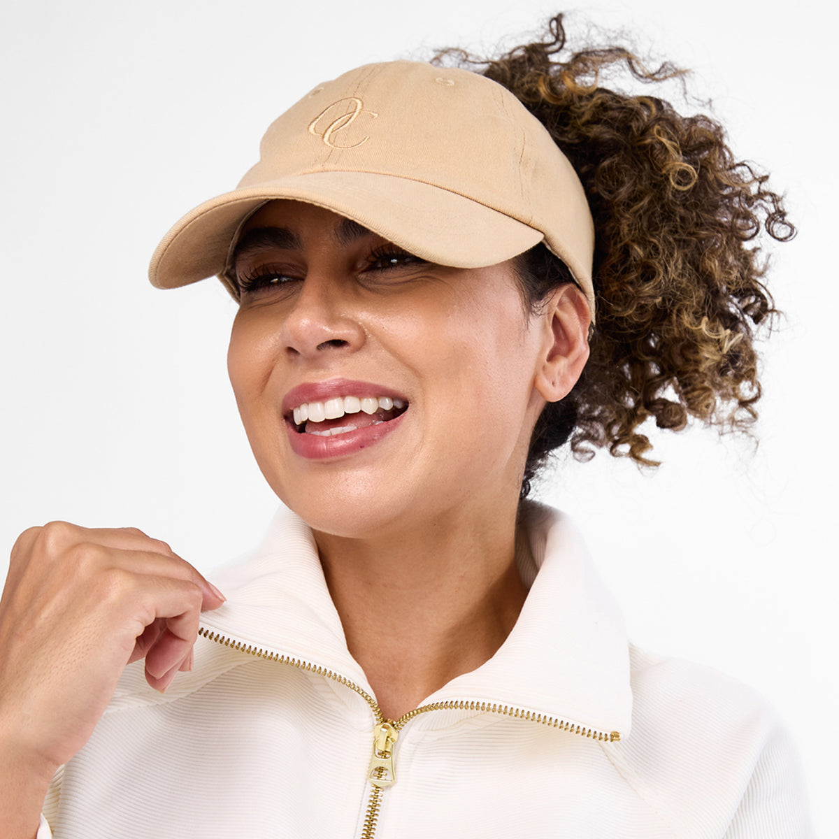 Satin Lined Baseball Hat (open back) - Caramel OC
