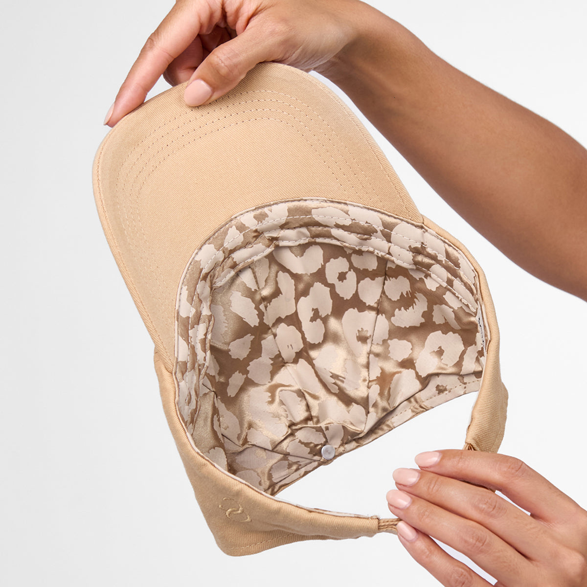 Satin Lined Baseball Hat (open back) - Caramel OC