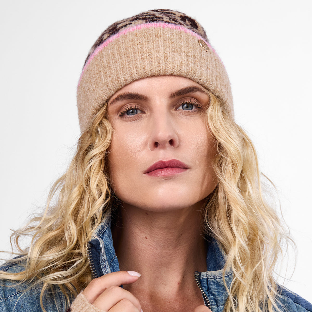 Only Curls Leopard Satin-Lined Beanie & Glove Set - Only Curls