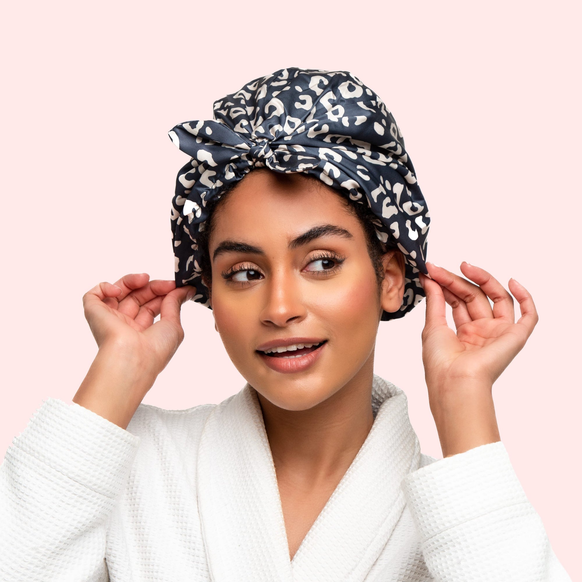 Only Curls Satin Sleep Turban - Leopard - Only Curls