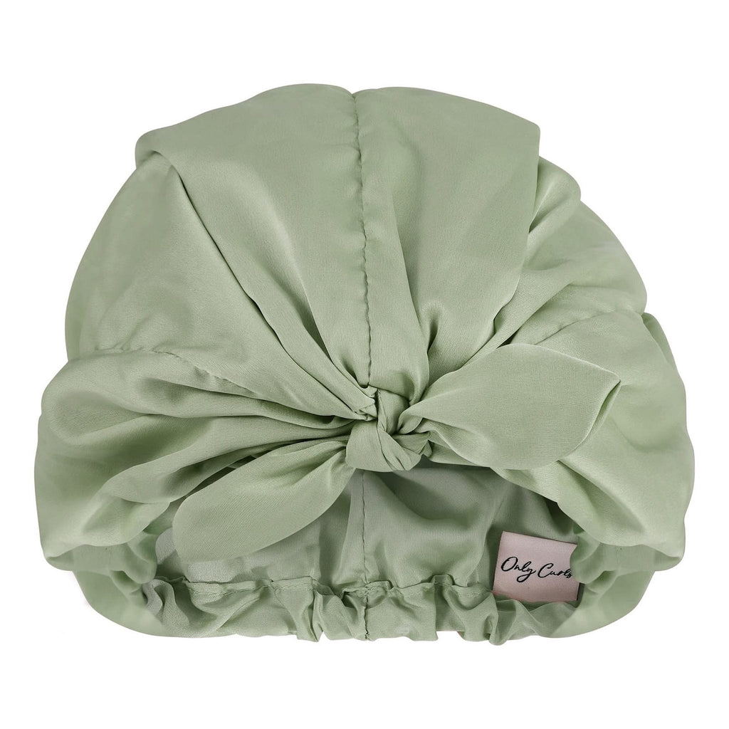 Only Curls Satin Sleep Turban - Sage