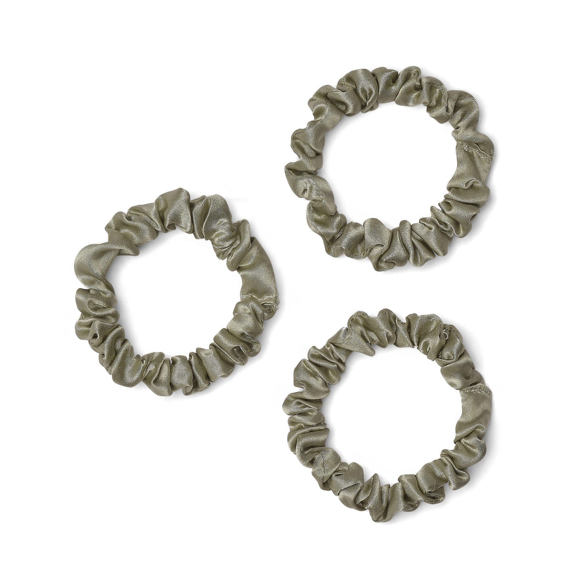 Only Curls Silk Scrunchies (Mini) - Sage