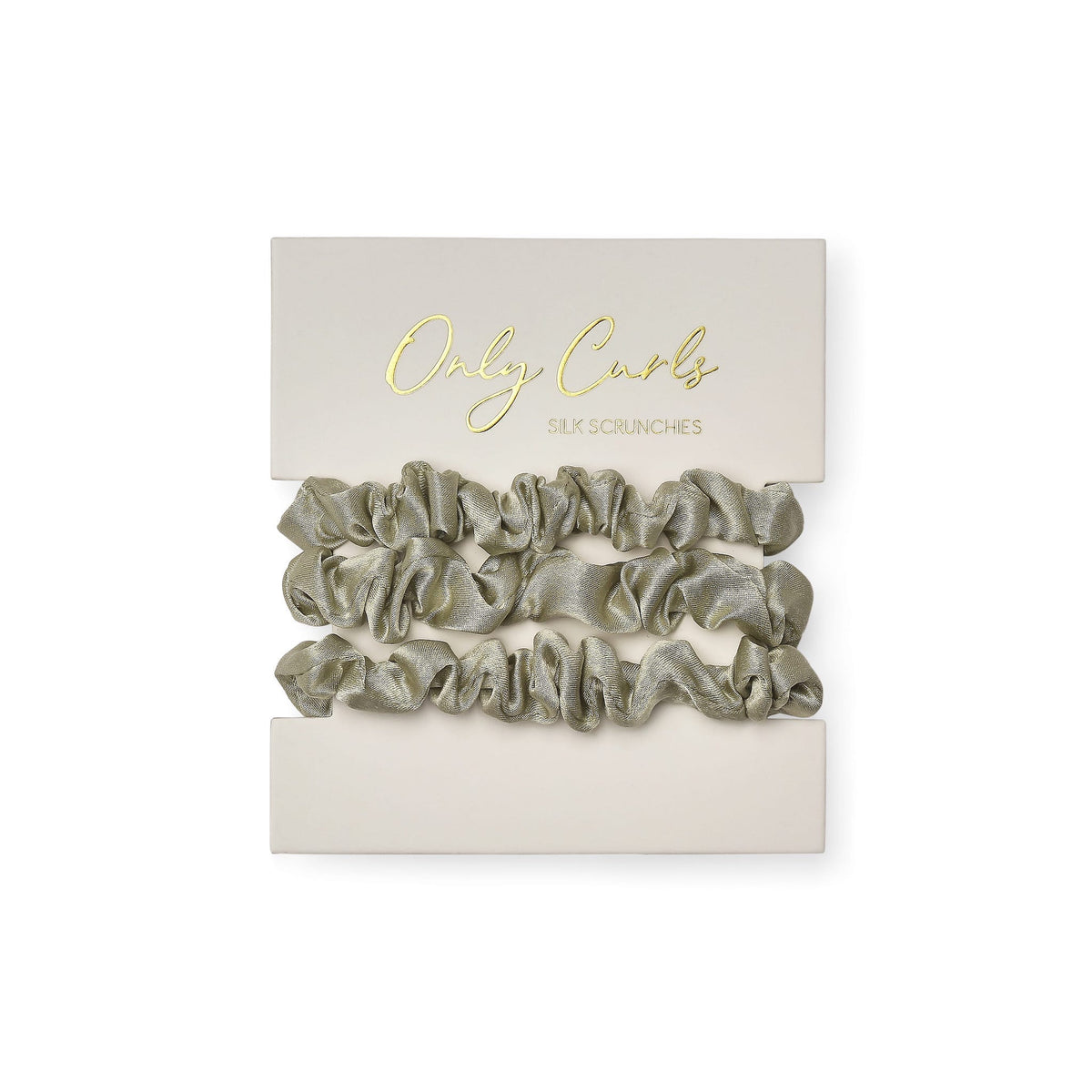 Only Curls Silk Scrunchies (Mini) - Sage