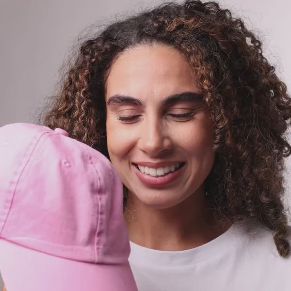 Only Curls Satin Lined Baseball Hat  - Black