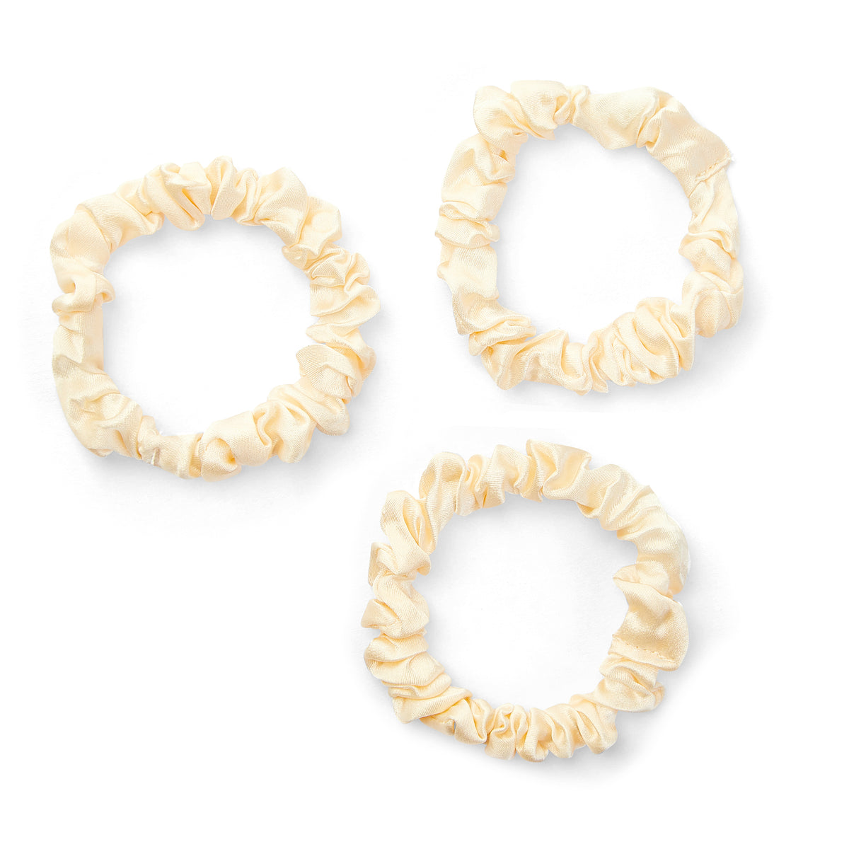 Only Curls Silk Scrunchies - Ivory Mini - Only Curls