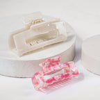 Only Curls Rectangle Claw Clips - Pink - Only Curls