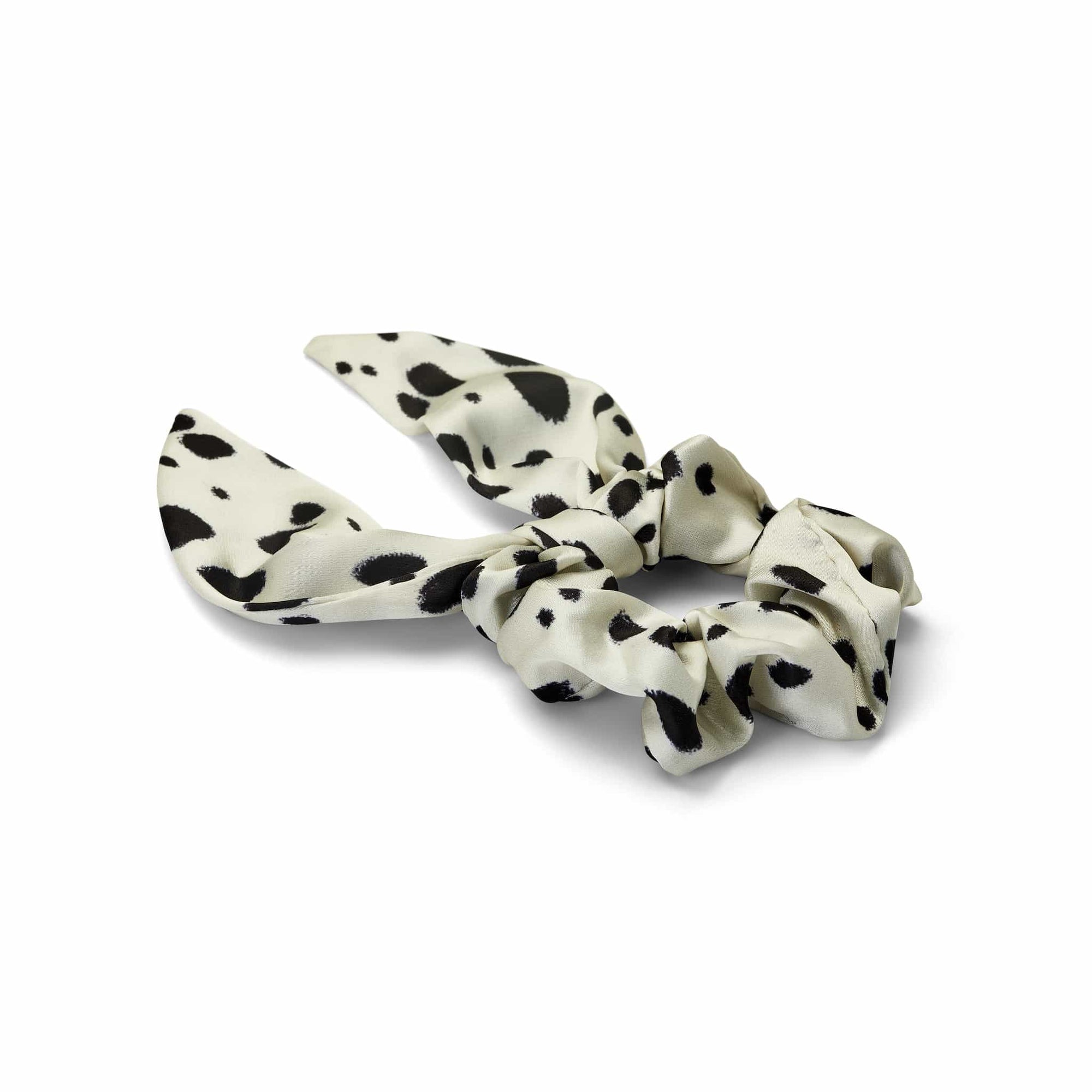 Only Curls Satin Scarf Scrunchie - Ivory Dot - Only Curls