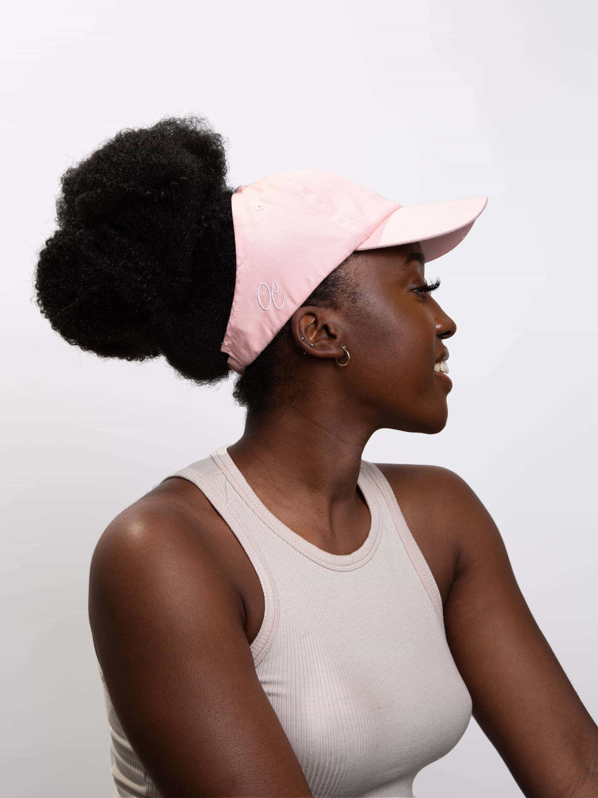 Only Curls Satin Lined Baseball Hat (with open back) - Pink - Only Curls