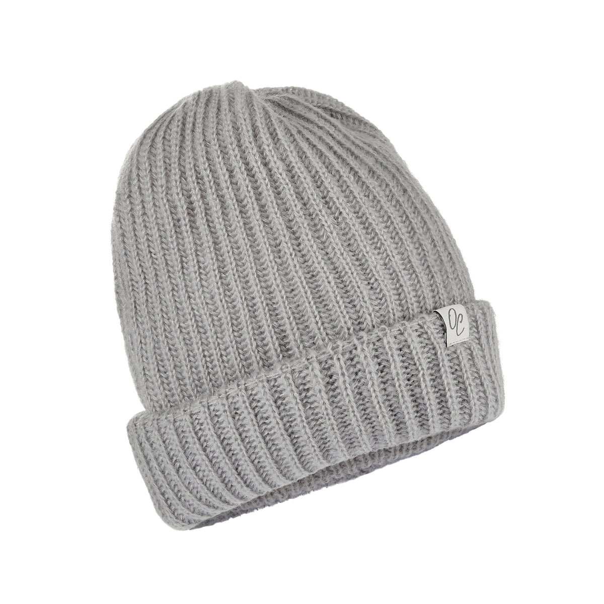 Only Curls Satin Lined Grey Knitted Beanie Hat