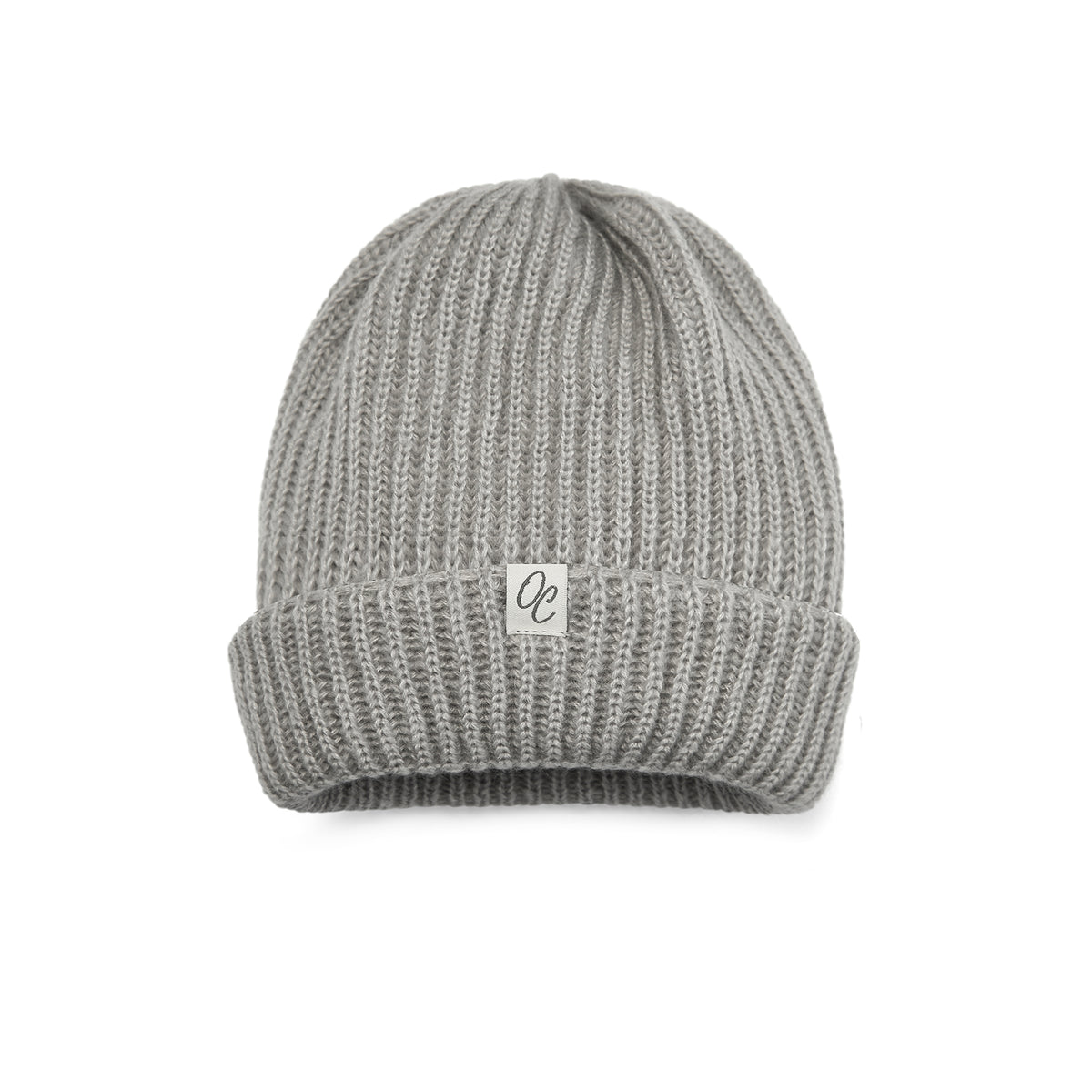 Only Curls Satin Lined Knitted Grey Beanie Hat