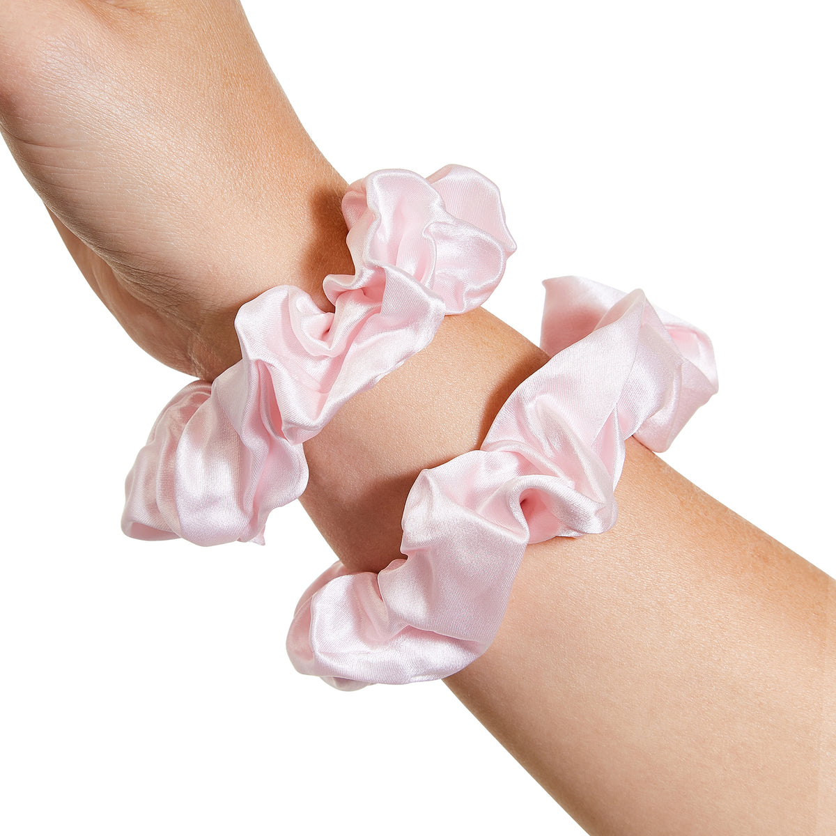 Only Curls Silk Scrunchies Pink - Only Curls