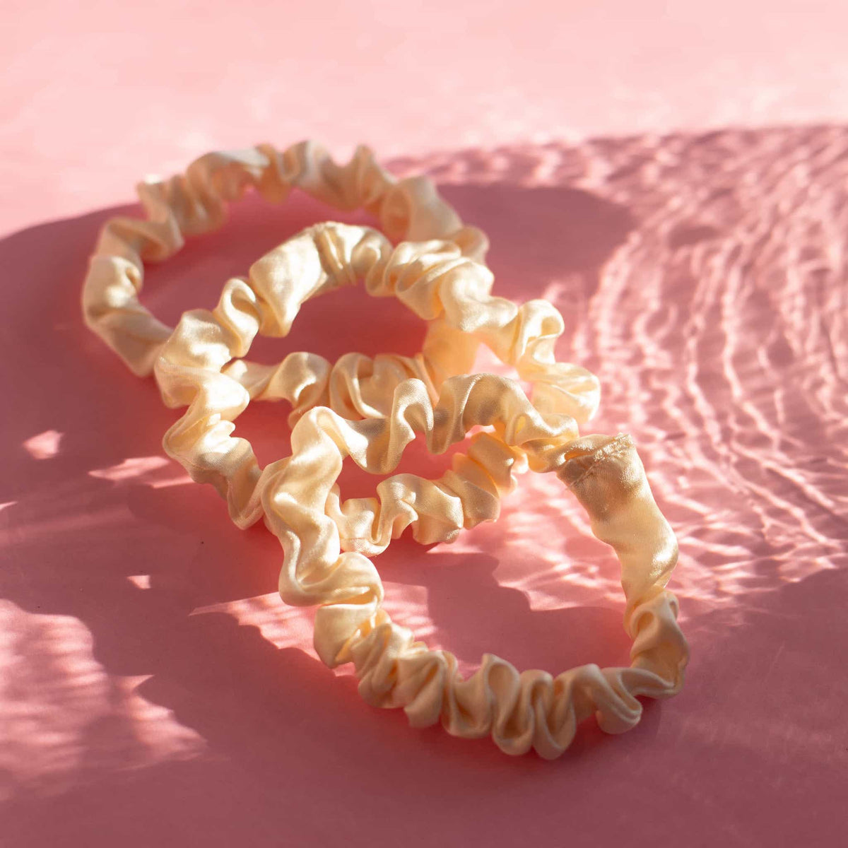 Only Curls Silk Scrunchies - Ivory Mini - Only Curls