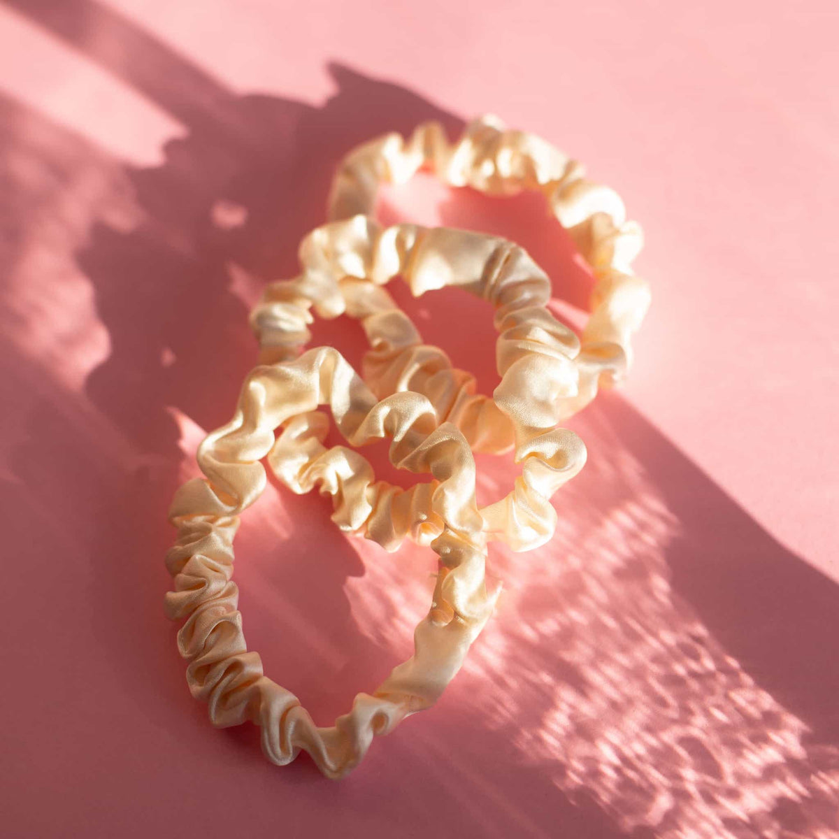 Only Curls Silk Scrunchies - Ivory Mini - Only Curls