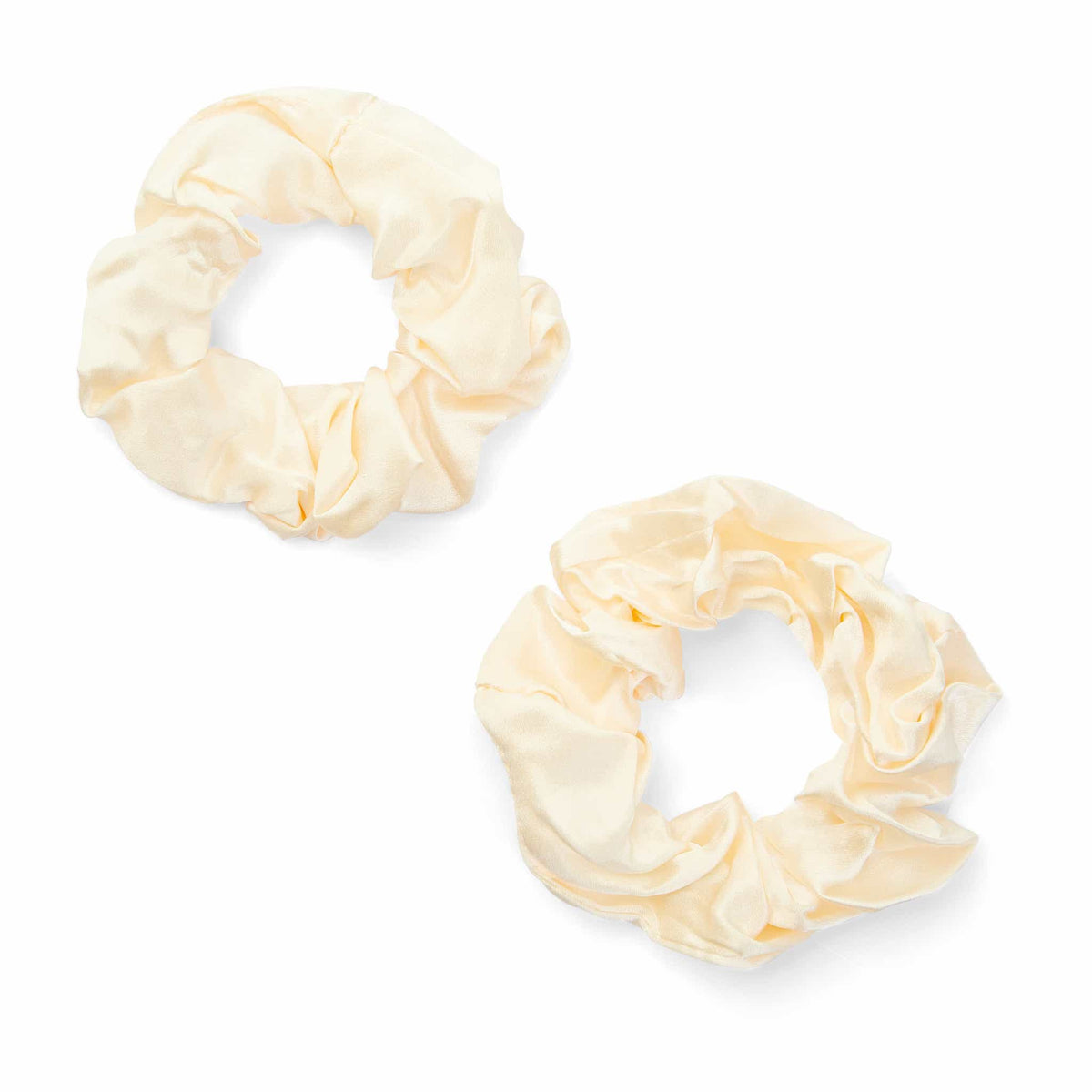 Only Curls Silk Scrunchies Ivory - Only Curls