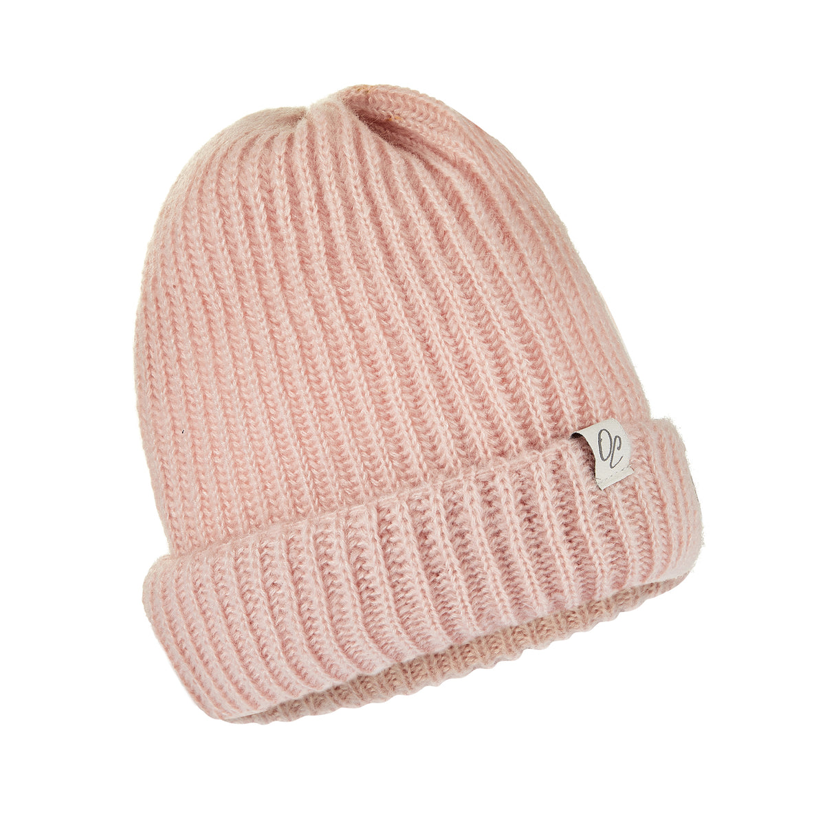 Only Curls Satin Lined Pink Knitted Beanie Hat